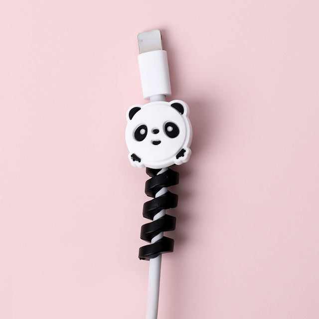 Protector y Organizador de Cables USB en Espiral de Dibujos Animados