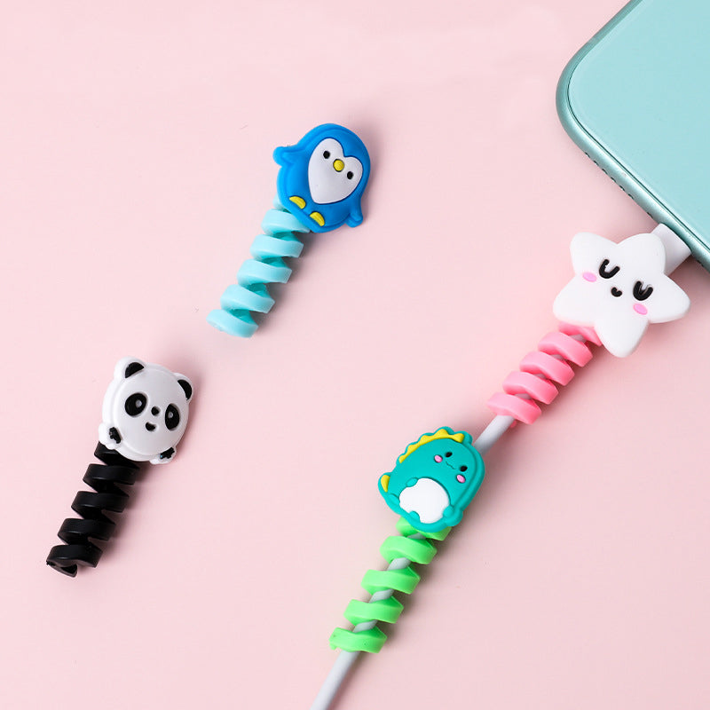 Protector y Organizador de Cables USB en Espiral de Dibujos Animados