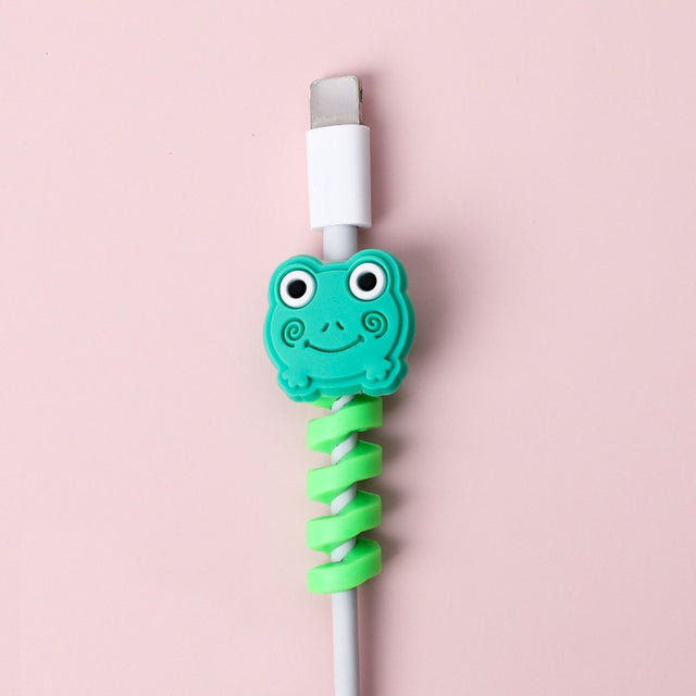 Protector y Organizador de Cables USB en Espiral de Dibujos Animados