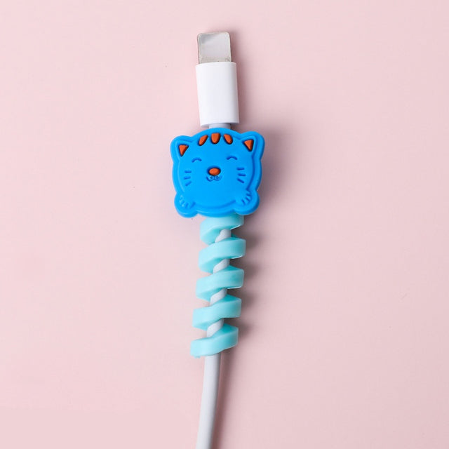 Protector y Organizador de Cables USB en Espiral de Dibujos Animados