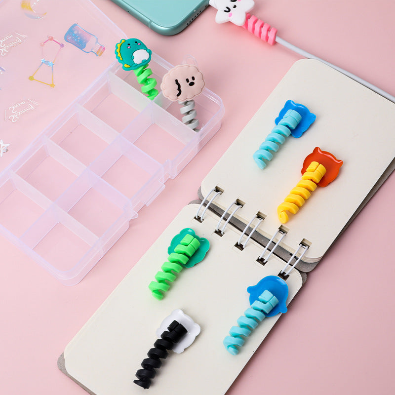 Protector y Organizador de Cables USB en Espiral de Dibujos Animados